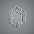 Geometric design featuring an intricate interlocking hexagonal pattern Royalty Free Stock Photo