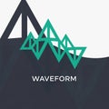 Are set against a white background with the word WAVEFORM in bold Royalty Free Stock Photo