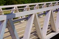 Geometric Design Metal Bridge Walkway Royalty Free Stock Photo