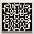 Geometric Design On Paper: A Luminous 3d Artwork With Symmetrical Arrangement