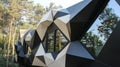 Geometric Design Solution Presentation Innovative Project Completion with Modern Background