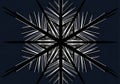 Crystalline patterns, which are characteristic of ice crystals formed in Royalty Free Stock Photo
