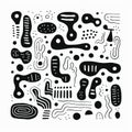 Modern Abstract Black And White Dots Patterns With Organic Fluidity