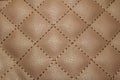 Geometric diamond pattern quilted PU leather