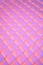 Geometric diamond pattern quilted PU leather in neon light