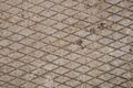 Geometric diamond shape pattern of concrete pavement