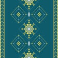 geometric with Diamond and square shape pattern fabric and carpet Royalty Free Stock Photo