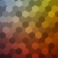 Geometric digital artwork featuring a pattern of hexagonal shapes in a gradient of Royalty Free Stock Photo