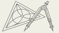 Geometric Drawing Tools: Compass & Ruler, vector design Generative AI Royalty Free Stock Photo