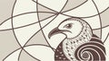 Geometric Eagle Head Vector Design, vector design Generative AI Royalty Free Stock Photo