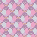 geometric easter bunnies seamless vector pattern