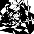 Geometric edgy rough pattern. Abstract black and white art.