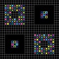 Geometric elements Vector pattern. Hipster fashion style. Pattern of repeating colored squares