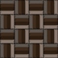 Geometric embroidery style checkered zigzag, dashed lines, hatches seamless stitch textured vector pattern. Repeated ornamental