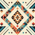 Geometric ethnic aztec seamless pattern. Tribal art print. Aztec vector background. generative AI Royalty Free Stock Photo