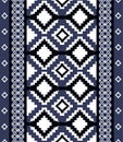 Geometric ethnic folk cross stitch embroidery seamless pattern traditional Design for background,carpet,wallpaper ,clothing,