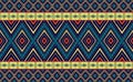 Geometric ethnic pattern, Embroidery handcraft motif background, Vector fashion aztec abstract for digital print Royalty Free Stock Photo