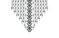 Geometric ethnic pattern neck embroidery style, necklace. Royalty Free Stock Photo