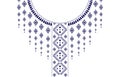 Geometric ethnic pattern neck embroidery style, necklace. Royalty Free Stock Photo