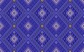 Geometric ethnic pattern, Vector embroidery Morocco background, Pixel line aztec style