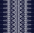 Geometric ethnic texture embroidery design with Dark Blue background or wallpaper and skirt,carpet,wallpaper,clothing,wrapping,Bat Royalty Free Stock Photo