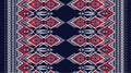 Geometric ethnic texture embroidery design with Dark Blue background or wallpaper and skirt,carpet,wallpaper,clothing,wrapping,Ba Royalty Free Stock Photo