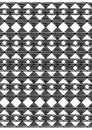 Geometric etnic handmade black and white pattern background