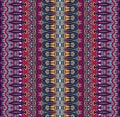 Tribal vintage abstract geometric striped colorful ethnic seamless pattern ornamental Royalty Free Stock Photo