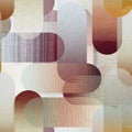 Geometric fabricated textured colorful half drop seamless curvy pattern for all surface and textile design applications. Royalty Free Stock Photo