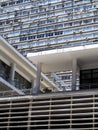 Geometric facade of the conjunto nacional building on the paulista avenue Royalty Free Stock Photo