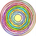 Geometric Fantasia of multi-colored circles Royalty Free Stock Photo