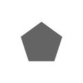 Geometric figures, pentagon icon. Elements of geometric figures illustration icon. Signs and symbols can be used for web, logo,