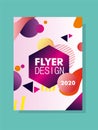 Geometric Flayer Background Design Inspire Royalty Free Stock Photo