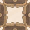 Geometric floor flower shape wood decore Royalty Free Stock Photo