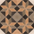 Geometric floor multy wood decore tile Royalty Free Stock Photo