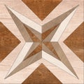 Geometric floor shape wood decore tile Royalty Free Stock Photo