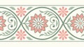 Geometric Floral Border Pattern: Modern Decorative Design, vector design Generative AI Royalty Free Stock Photo