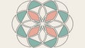 Geometric Floral Mandala in Calm Tones for Serene Abstract Art, vector design Generative AI Royalty Free Stock Photo