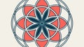 Geometric Floral Mandala for Structured Decorative Designs, vector design Generative AI Royalty Free Stock Photo