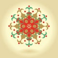 Geometric, floral ornament for design.