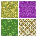 Geometric floral pattern collection