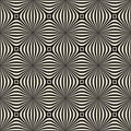 Geometric floral retro black and white seamless pattern