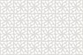 Geometric floral seamless pattern. Vector background with abstract line texture. Neutral monochrome wallpaper, grey Royalty Free Stock Photo