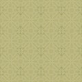 Geometric floral vector seamless pattern with white lace and dark green hearts on green background. Royalty Free Stock Photo
