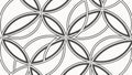 Geometric Flower Tile Grey Vector Pattern, vector design Generative AI Royalty Free Stock Photo