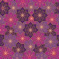 Geometric flowers pattern decoration background Royalty Free Stock Photo