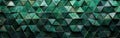 Geometric Fluted Triangles Mosaic Texture in Dark Green for Backgrounds