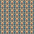 Geometric folklore ornament. Ethnic vector texture. Seamless striped pattern in vintage style. Coloful illustration