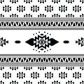 Geometric folklore seamless ethnic pattern. Royalty Free Stock Photo