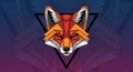 Geometric fox illustration with a stylized, Royalty Free Stock Photo